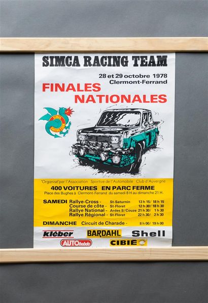 null SIMCA RACING TEAM, 1979, affiche du Circuit de Charade
50 x 40 cm