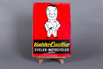 null KOLHER ESCOFFIER CYCLES MOTOCYCLES, Tôle peinte 
50 x 35 cm
