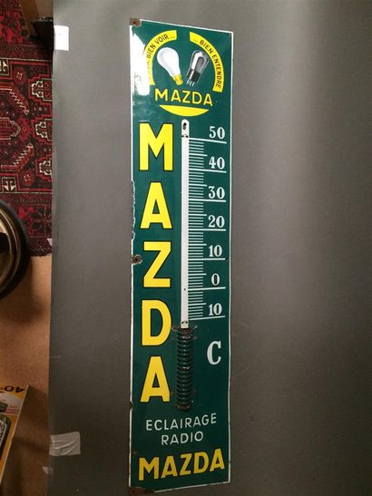 null MAZDA thermomètre
emaillerie Alsacienne 
97 x 31 cm