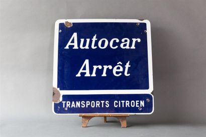 null CITROEN, AUTOCAR ARRET, plaque émaillée
50 x 50 cm
(accidents)