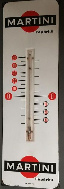 null MARTINI thermomètre sur plaque émaillée
 97 x 31 cm