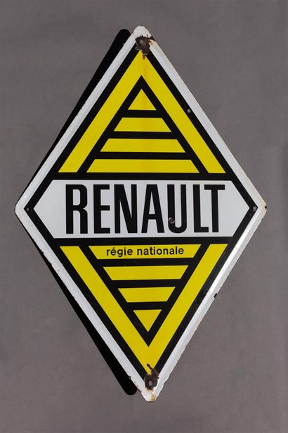 null RENAULT Plaque émaillée double face 
115 x 80 cm