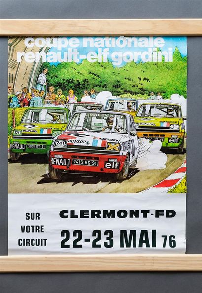 null COUPE RENAULT GORDINI, mai 76, affiche du Circuit de Charade
50 x 40 cm