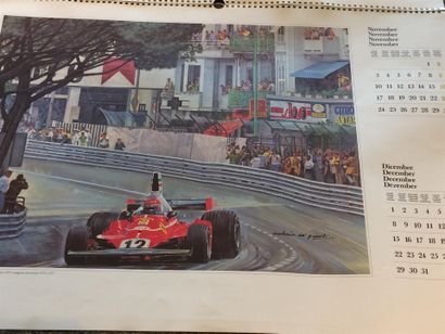 null Un calendrier publicitaire Ferrari 1980