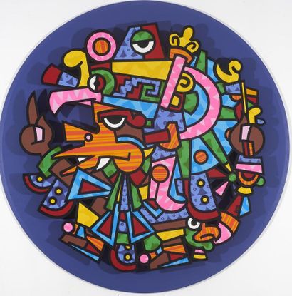 null Fernando DAVILA (1969)
America Perdida Cercle violet
Acrylique sur panneau
Diam...