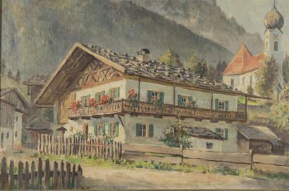 null Emile GODCHAUX (1860 - 1938)
Paysage de montagne Autriche
Huile sur toile
Signée...