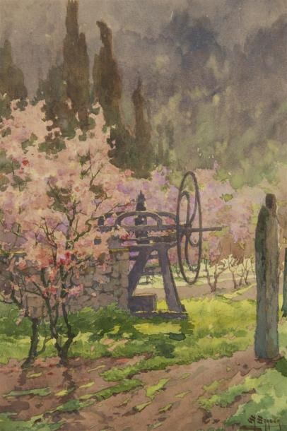 null Antoine BARBIER ,
 le printemps
aquarelle sur papier 
36 x 27cm