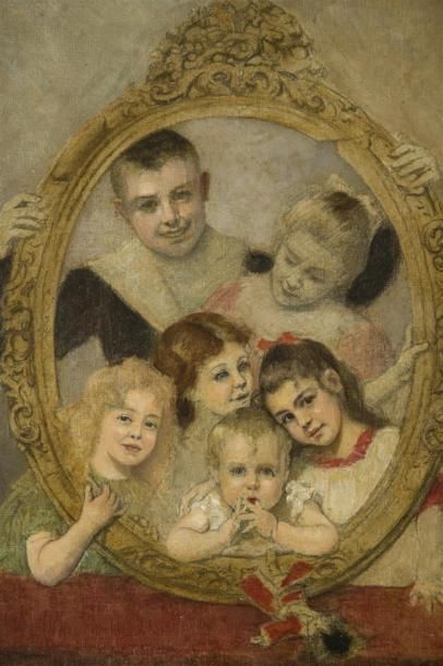 null Francine CHARDERON (Lyon 1861-1928)
Portrait de famille
huile sur toile
40 x...