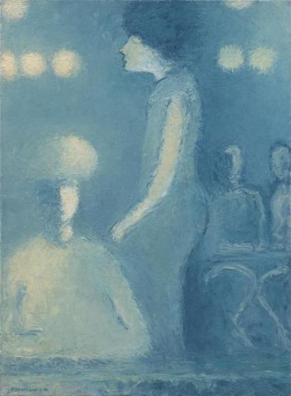 null Régis BERNARD (1932 ) 
L'énigme 
huile sur toile signée en bas à gauche, datée...
