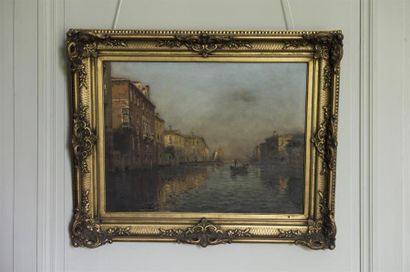 null Antoine BOUVARD (1870-1955) 
Venise, vue du canal de Guidecca
Huile sur toile
Signée...