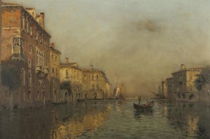null Antoine BOUVARD (1870-1955) 
Venise, vue du canal de Guidecca
Huile sur toile
Signée...
