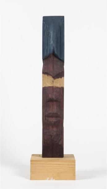 null Jean Pierre HELLE (1944 Genève-2015) Sculpture antropomorphe
bois polychrome
H:...