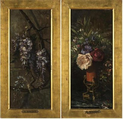 null Amédée BAUDIT (1825-1890)
Paire de nature morte
Huile sur toile
Signée en haut...