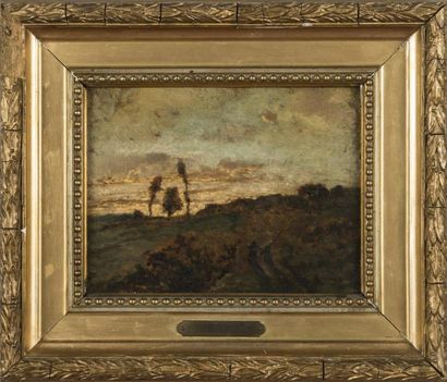 null attribué à PASINI, paysage, au crépuscule
Huile sur panneau
16.5 x 22 cm

