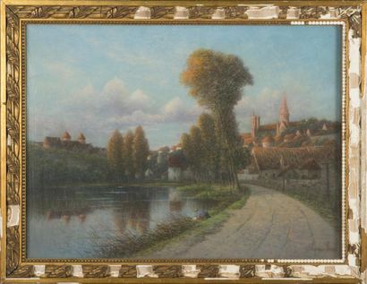 null Vue de village,
Pastel
79 x 59 cm