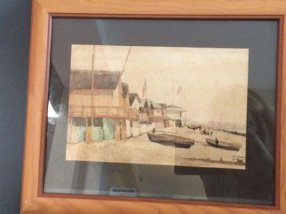 null E.LAMY
Bord de mer
Aquarelle, signée et datée 1899 en bas à droite
23 x 15,5...