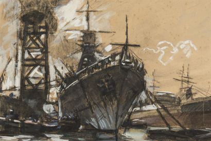 null Lucien Victor Félix DELPY (1898-1967), peintre officiel de la Marine en 1931
Torpilleurs...