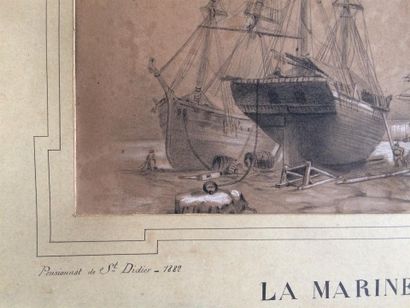 null Jean-Claude CORBELON
Chantier naval
Dessin au crayon et à la craie
36 x 23 ...