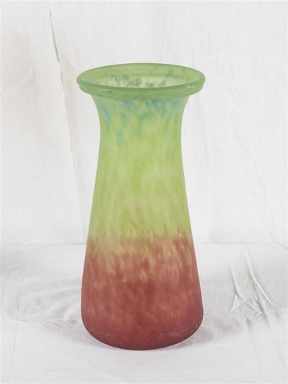 null Coupe vase réversible en verre et grand vase en verre marmoréen
H : 39 cm