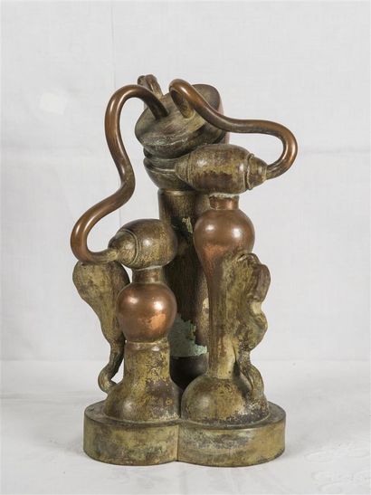 null César BAILLEU (1937)
Composition machiniste
Sculpture en cuivre et bronze
H :...