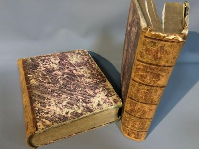 null Dictionnaire LAVAUX deux volumes reliés en veau
