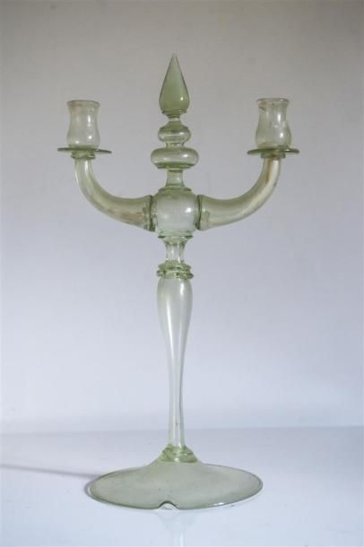 null VENISE, paire de candélabres en verre de couleur
19ème siècle
H : 42 cm
