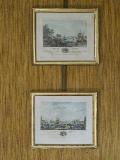null Six gravures en couleur 19ème le port de Marseille
28 x 33 cm (avec cadre)