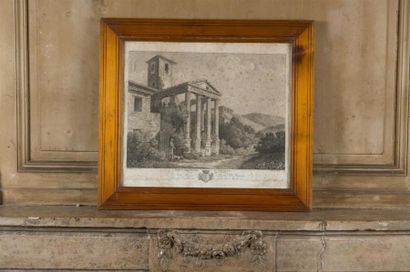 null Gravure en noir le temple d'Ercole
Cadre en pitch'pin
43 x 48 cm
