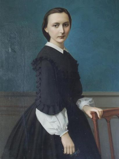 null Auguste de la BRELY (1836 1906)
Portrait de jeune fille au bouquet de violettes
Huile...