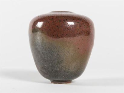 null Jean GIREL (Né en 1947)
Vase soliflore de forme ovoïde à col renflé en grès...