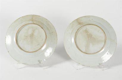 null COMPAGNIE DES INDES
Paire d'assiettes en porcelaine à décor Imari