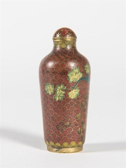 null Tabatière en bronze cloisonné