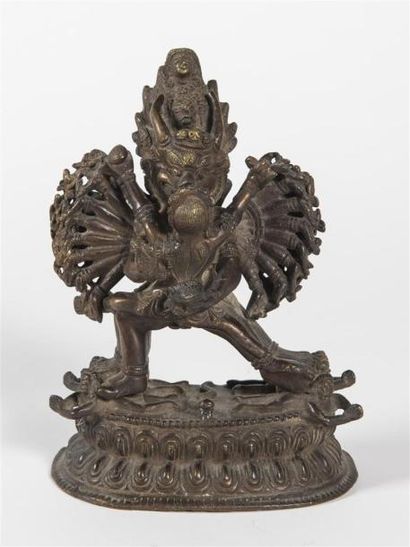 null Tibet divinité en bronze
H : 21cm