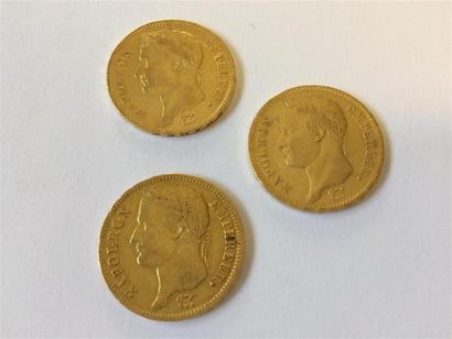null 3 pièces 40F or Napoleon Empereur