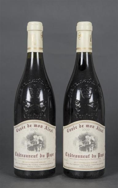 null 2 B CHATEAUNEUF DU PAPE CUVÉE DE MON AIEUL (e.t.h. légères) Pierre Usseglio...