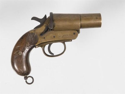 null Pistolet lance fusée en laiton vers 1880 