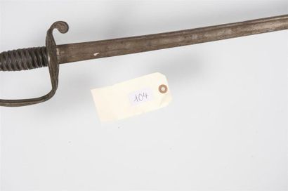 null Sabre d'adjudant 1845, lame marquée Klingenthal 1871
Sans fourreau, L : 87 cm
Bon...