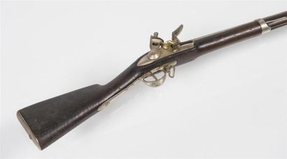 null Fusil d'infanterie russe début XIXème, ensemble composite, remis à silex
Longueur...