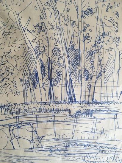 null Jean DUFY (1888-1964)
Forêt
Dessin, crayon bille sur papier
Situé en bas à droite...