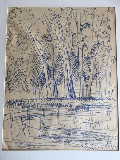 null Jean DUFY (1888-1964)
Forêt
Dessin, crayon bille sur papier
Situé en bas à droite...