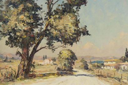 null André BERRONNEAU (1905)
Route près de Saint Tropez
Huile sur toile
Signée en...