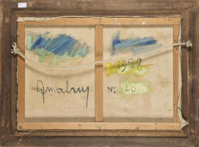 null Louis AMALVY (1918-2003) 
Paysage du sud de le France.
Huile sur toile 
Signée...