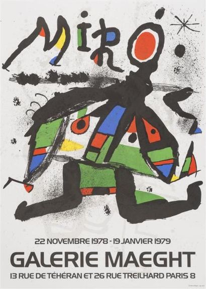 null Joan MIRO (1893-1983)
Affiche de l'exposition du 22 Novembre 1978 - 19 Janvier...