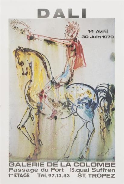 null Salvador DALI (1904-1989)
Affiche de la Galerie de la colombe
Exposition Dali...