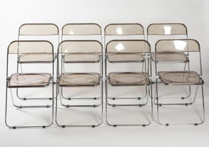 null Giancarlo PIRETTI (1940)
Suite de huit chaises pliantes modèle Plia à châssis...