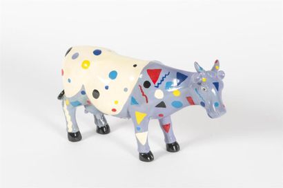 null Cary SMITH (XX ème)
Suite de deux vaches en céramique émaillée modèle Cow Parade
Circa...