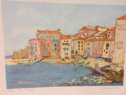 null Estampes St Tropez 
45 x 59 cm, signée