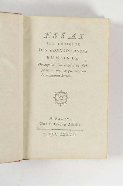 null CONDILLAC (Abbé Etienne Bonnot de), OEUVRES DE M. L'ABBE DE CONDILLAC, Paris,...