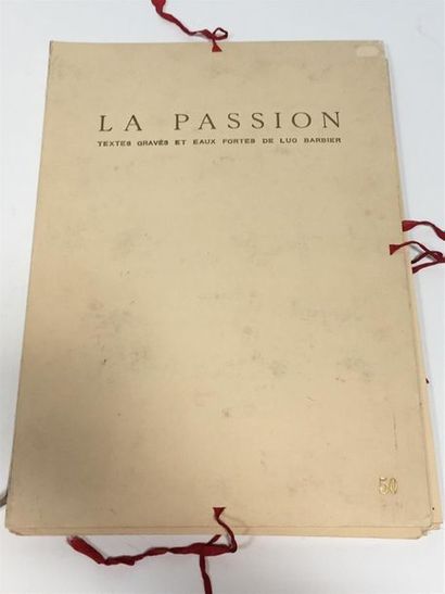 null BARBIER (Luc), LA PASSION, Lyon, s.e., 1942. In-folio, n.p. (20 planches (10...