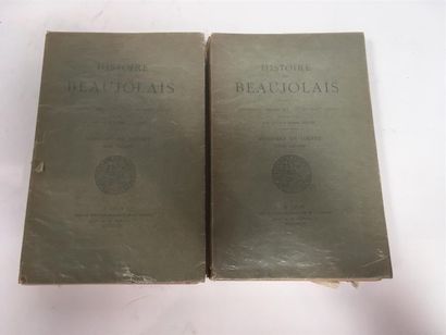 null LOUVET (Pierre), HISTOIRE DU BEAUJOLAIS, Lyon, Société des Bibliophiles Lyonnais,...